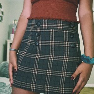 vintage plaid skirt